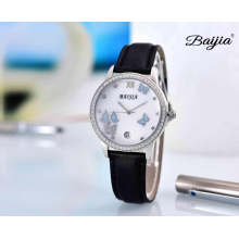 Перламутровый Циферблат рекламные мода дамы наручные часы с Кожаный ремешок